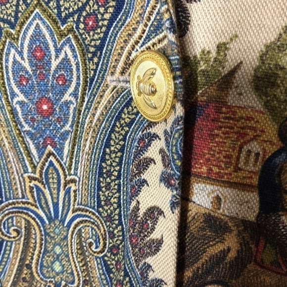 B The Collection Equestrian Motif Long Jacket L - Picture 2 of 12